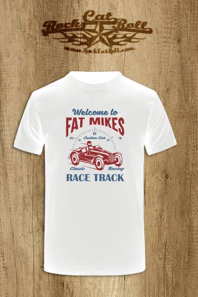 T-SHIRT "FAT MIKES RACE TRACK", white