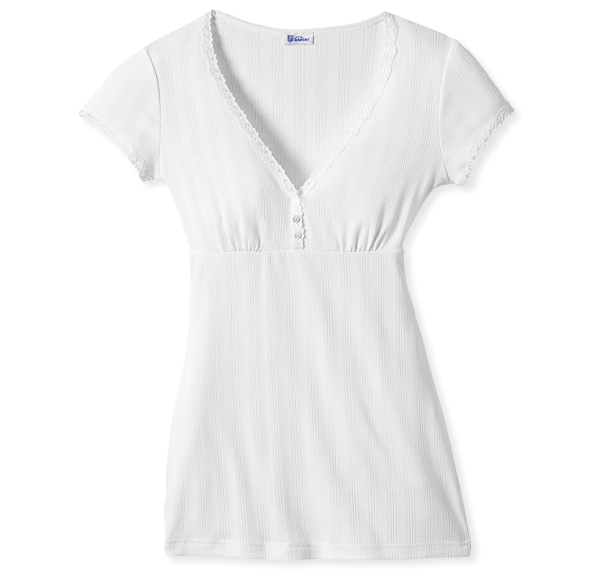 Schiesser Revival - 1/2 sleeve Shirt AGATHE white