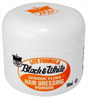 Black and White Hair dressing Pomade lite - klein