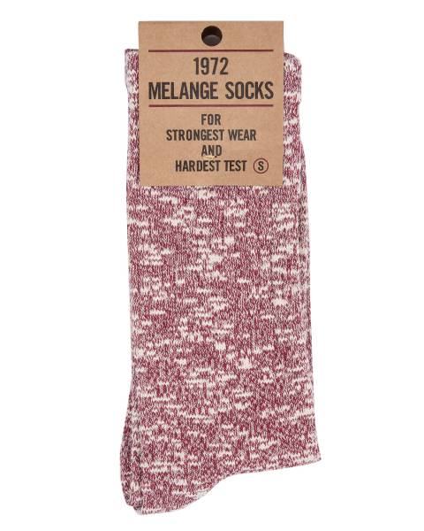 Pike Brothers 1972 Melange Socks red