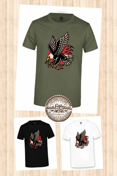 Oldschool Tattoo T-SHIRT "EAGLE" in 3 different colours