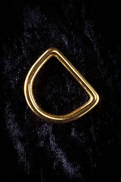 D - RING made of solid brass, cast from one piece, 2 sizes available