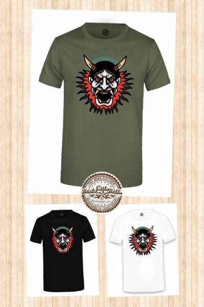 Oldschool Tattoo T-SHIRT "WHITE ONI" in 3 different colours